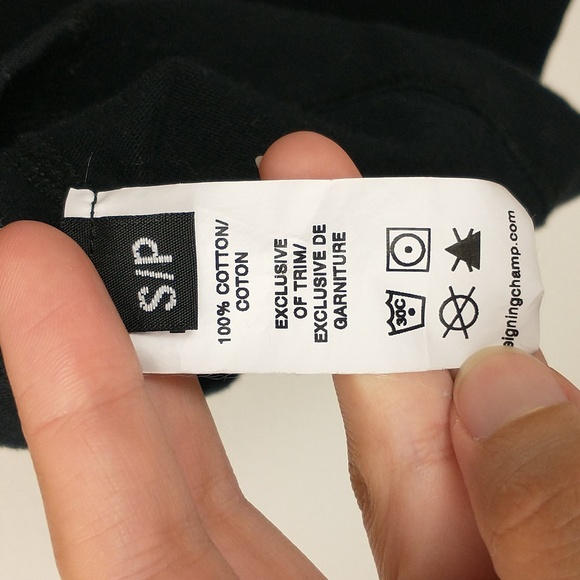 Reigning Champ Shirt Mens Small Black Short Sleeve Cotton Crewneck Logo - Picture 7 of 13